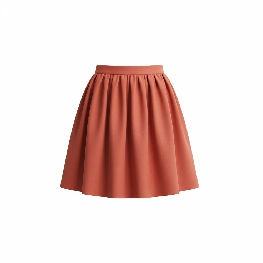 Women's Gathered A-Line Skirt Red Sz M NWT